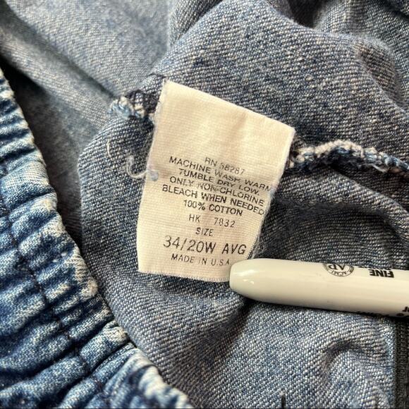 Vintage 80s Relaxed Baggy Medium Wash Jeans Size Large XL - Picture 8 of 9